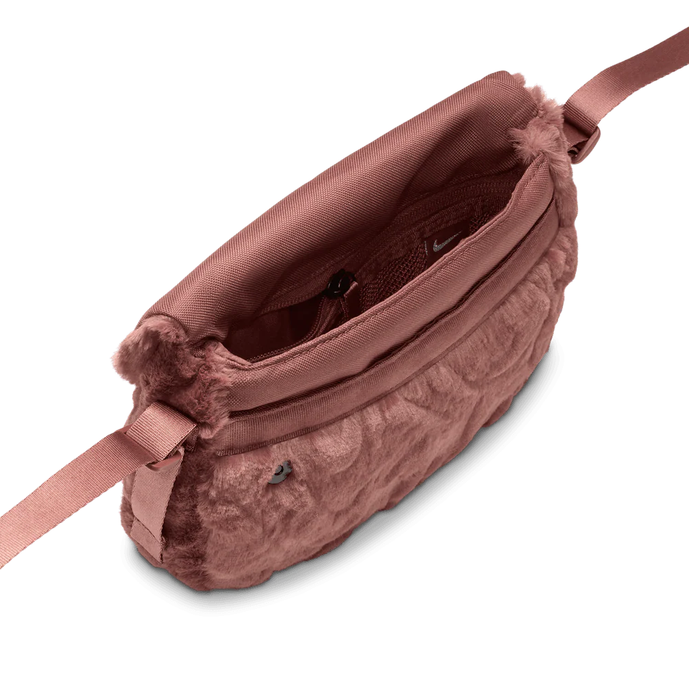 Wmns Nike Sportswear Futura 365 Faux Fur Crossbody Bag 'Red Sepia' - Image 4