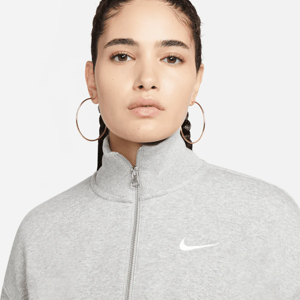 Wmns Nike Sportswear Phoenix Fleece 1/2-Zip Crop Sweatshirt - Image 3